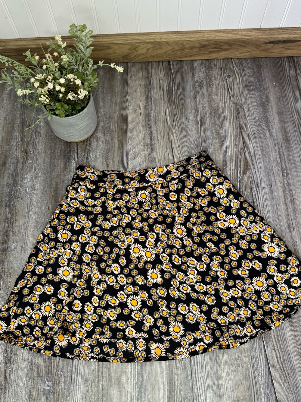 Free People Pheobe Mini Daisy Floral Printed A Line Skater Flowy Skirt Womens 0